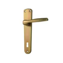 MANIGLIA "ALU" CON PLACCA IN ALLUMINIO BRONZATO