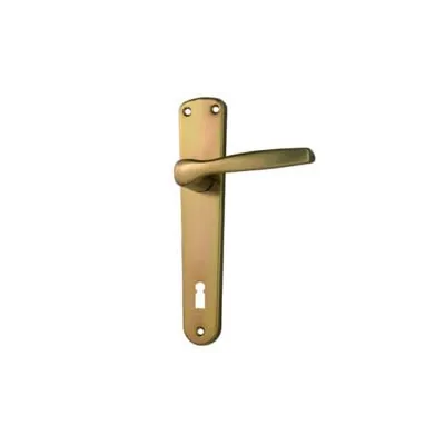 MANIGLIA "ALU" CON PLACCA IN ALLUMINIO BRONZATO