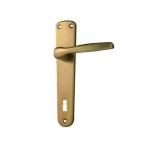 MANIGLIA "ALU" CON PLACCA IN ALLUMINIO BRONZATO
