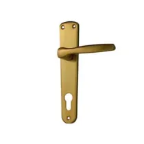 MANIGLIA "ALU" CON PLACCA IN ALLUMINIO BRONZATO