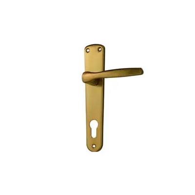 MANIGLIA "ALU" CON PLACCA IN ALLUMINIO BRONZATO
