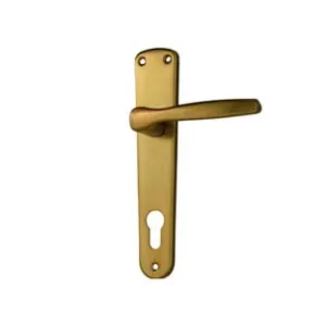MANIGLIA "ALU" CON PLACCA IN ALLUMINIO BRONZATO