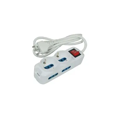 MULTIPRESA DA TAVOLO COMPATTA  2 SCHUKO + 4 BIPASSO CON INTERRUTTORE