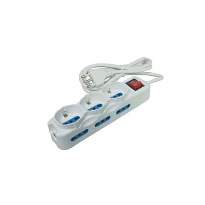 MULTIPRESA DA TAVOLO COMPATTA 3 SCHUKO + 6 BIPASSO CON INTERRUTTORE