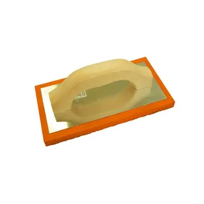 FRATTONE IN SPUGNA ARANCIO MANICO LEGNO