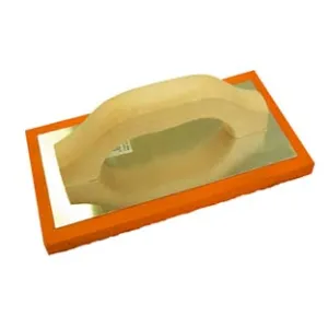 FRATTONE IN SPUGNA ARANCIO MANICO LEGNO