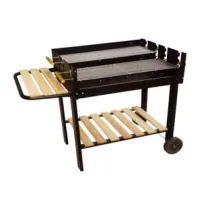 BARBECUE RETTANGOLARE CON RIPIANI LEGNO "TEXAS"