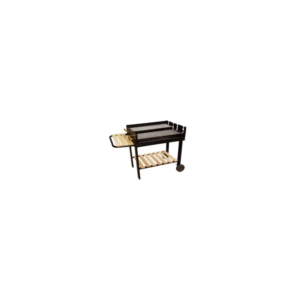 BARBECUE RETTANGOLARE CON RIPIANI LEGNO "TEXAS"
