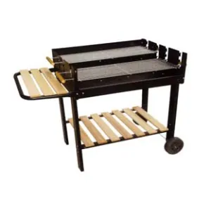 BARBECUE RETTANGOLARE CON RIPIANI LEGNO "TEXAS"