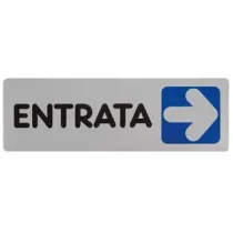 TARGHETTA ADESIVA "ENTRATA" (FRECCIA A DESTRA)