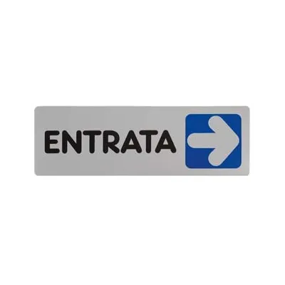 TARGHETTA ADESIVA "ENTRATA" (FRECCIA A DESTRA)