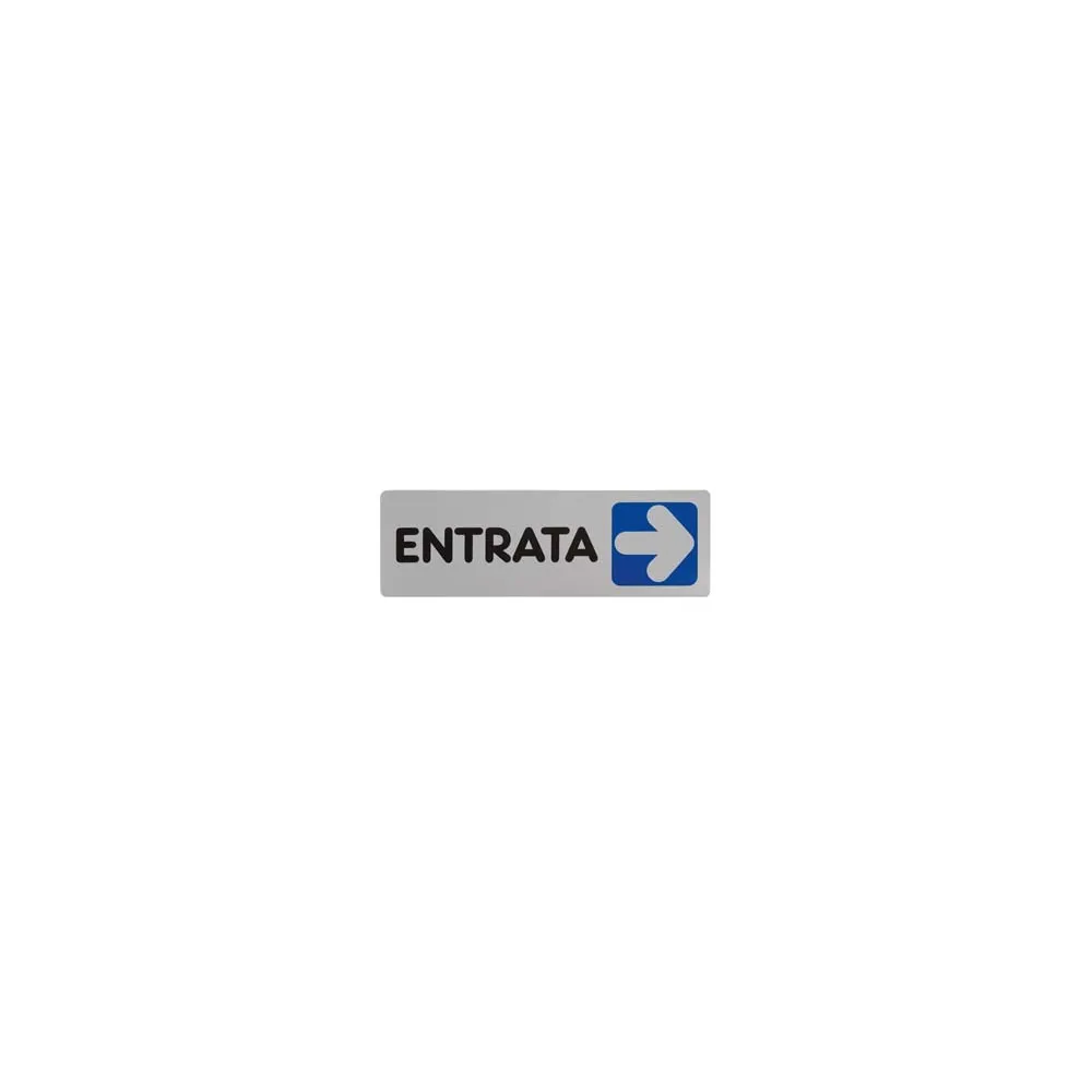 TARGHETTA ADESIVA "ENTRATA" (FRECCIA A DESTRA)