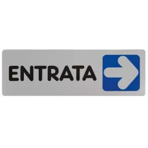 TARGHETTA ADESIVA "ENTRATA" (FRECCIA A DESTRA)