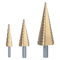 FRESA CONICA A GRADINI HSS IN SET 3 pezzi