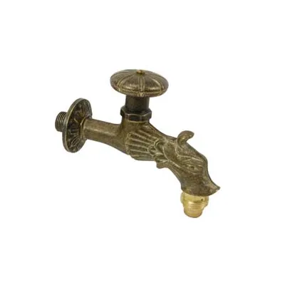 RUBINETTO ARTISTICO IN OTTONE A VITONE BRONZO ANTICATO