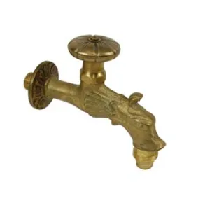 RUBINETTO ARTISTICO IN OTTONE A VITONE ORO ANTICATO
