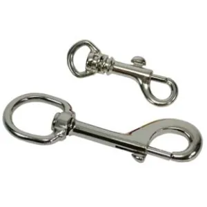 MOSCHETTONI A SCATTO CON ANELLO GIREVOLE IN ACCIAIO NICHELATO