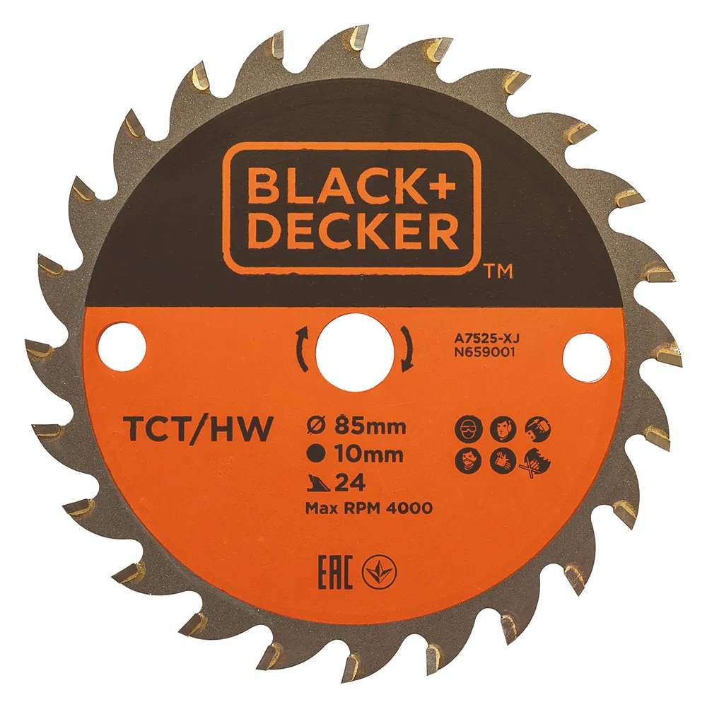 LAMA TCT PER MINI SEGA CIRCOLARE 'A7525-XJ' ø 85 mm foro 10 mm - 24 denti LAMA TCT PER MINI SEGA CIRCOLARE 'A7525-XJ' ø 85 mm foro 10 mm - 24 denti