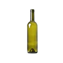 BOTTIGLIA BORDOLESE IN VETRO VERDE TONDA PER VINO