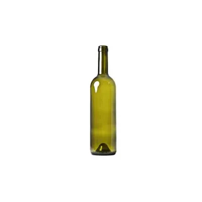 BOTTIGLIA BORDOLESE IN VETRO VERDE TONDA PER VINO