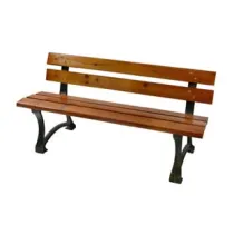 PANCHINA PESANTE GHISA BRONZATA LEGNO COLOR TEAK