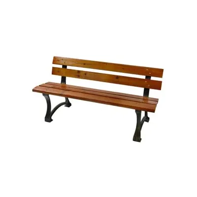 PANCHINA PESANTE GHISA BRONZATA LEGNO COLOR TEAK