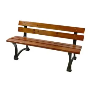 PANCHINA PESANTE GHISA BRONZATA LEGNO COLOR TEAK