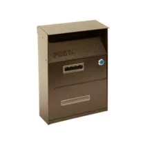 CASSETTA POSTALE PORTARIVISTE PER ESTERNI MARRONE