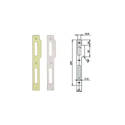 CONTROPIASTRA PIANA PER SERRATURE SERIE 200N-221N