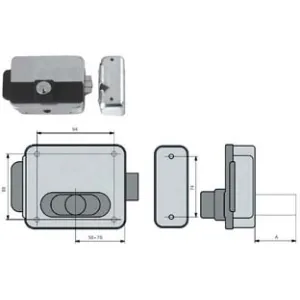 ELETTROSERRATURA APPLICARE PER CANCELLI REVERSIBILE MULTIPLA 5011