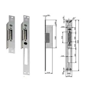 INCONTRO ELETTRICO 12V CON FERMO SERIE 6000