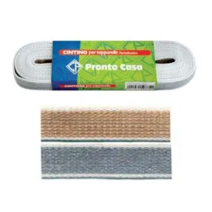 CINTINO COTONE AVANA E GRIGIO PER AVVOLGIBILI IN MATASSINE