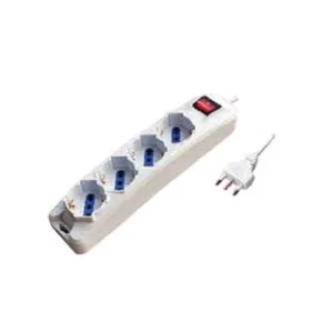 MULTIPRESA 4 POSTI CON SCHUKO E CON INTERRUTTORE