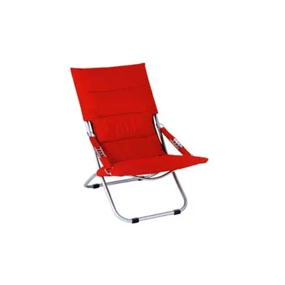 SEDIA POLTRONA ACCIAIO PIEGHEVOLE ROSSO