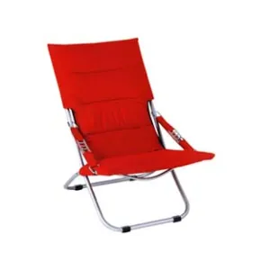 SEDIA POLTRONA ACCIAIO PIEGHEVOLE ROSSO