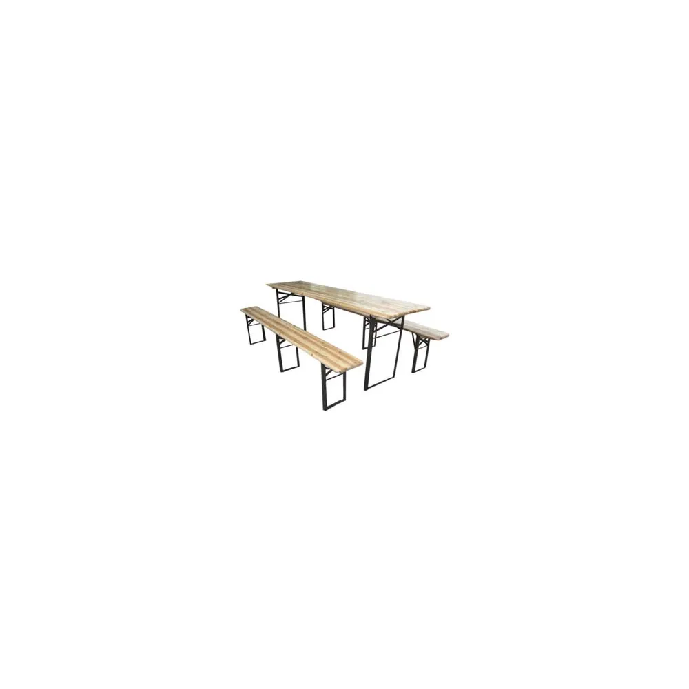 SET TAVOLO + 2 PANCHE BIRRERIA 3 GAMBE