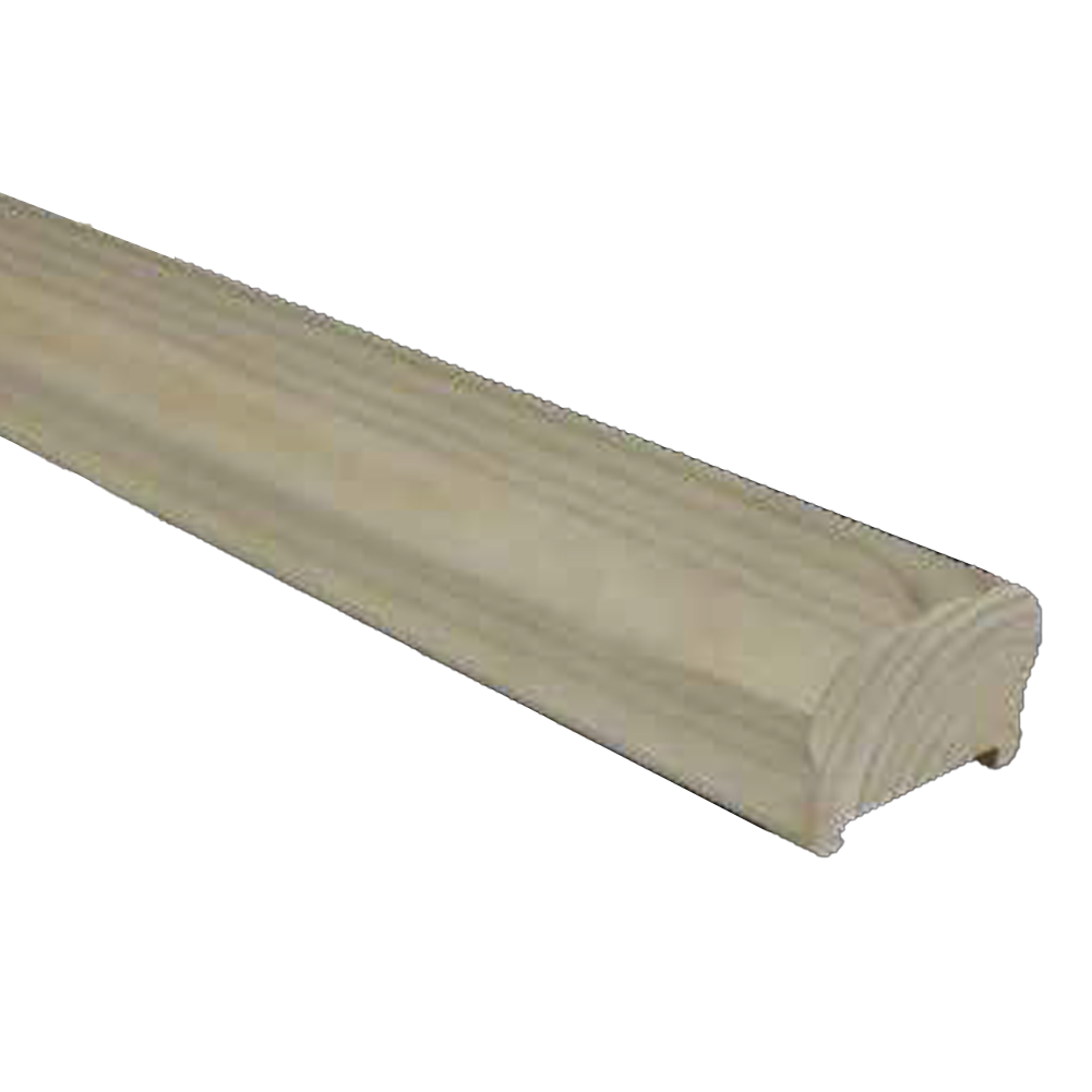 SOLID PINE HANDRAIL 55x35 mm (3 mt) With Groove 37x5 mm