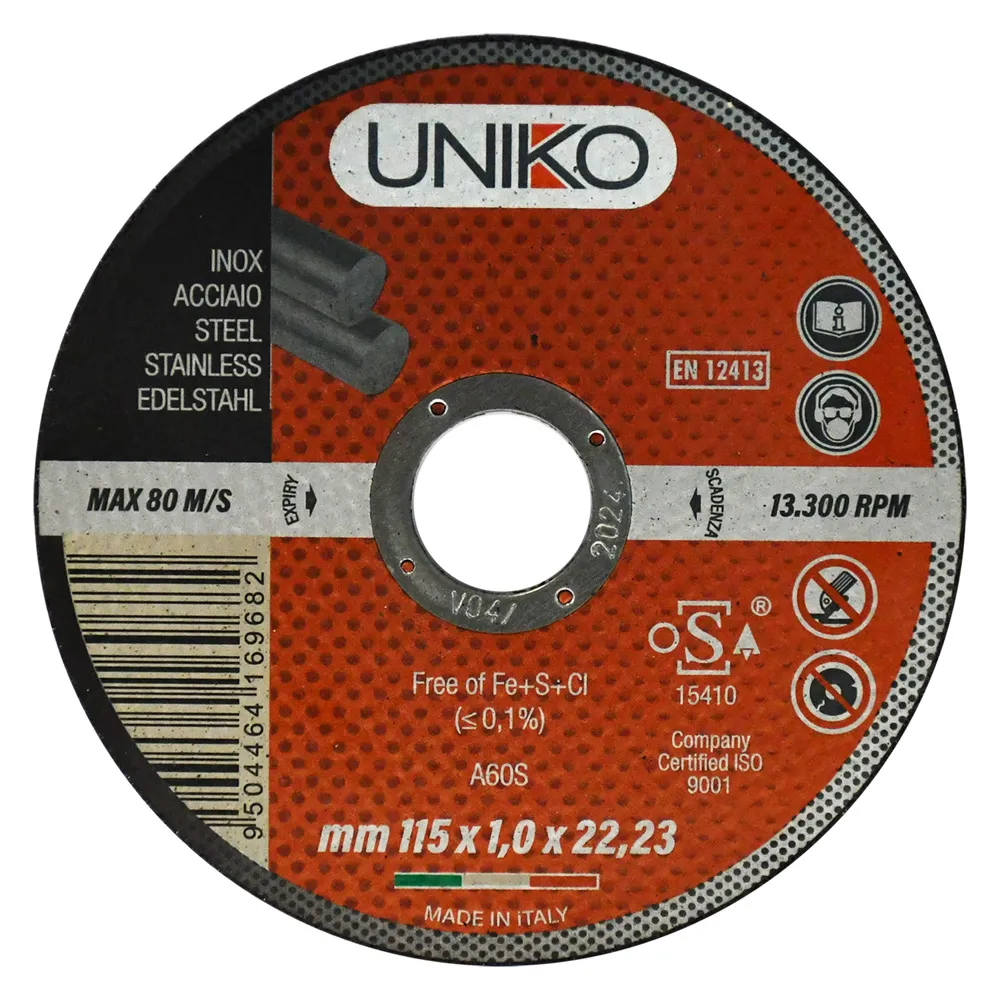 MOLA ABRASIVA PER INOX/FERRO ø 115 x 1 MOLA ABRASIVA PER INOX/FERRO ø 115 x 1