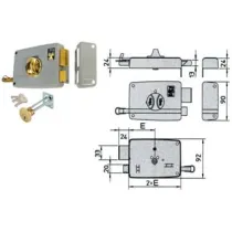 SERRATURA APPLICARE PORTE IN LEGNO POMOLO INTERNO CATEN.SCR.7600