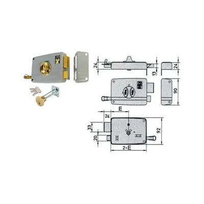 SERRATURA APPLICARE PORTE IN LEGNO POMOLO INTERNO CATEN.SCR.7600