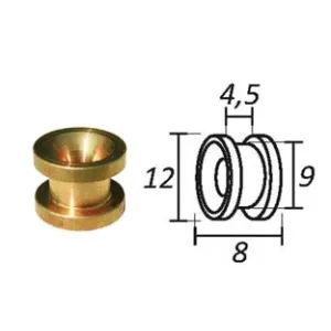 PASSAFILO IN OTTONE PER TESTINE CON SEDE