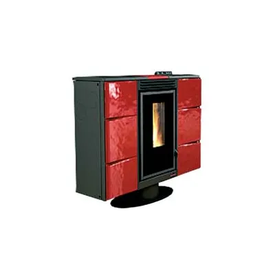 STUFA A PELLET ELISIR CANALIZZATA 7 KW BORDEAUX