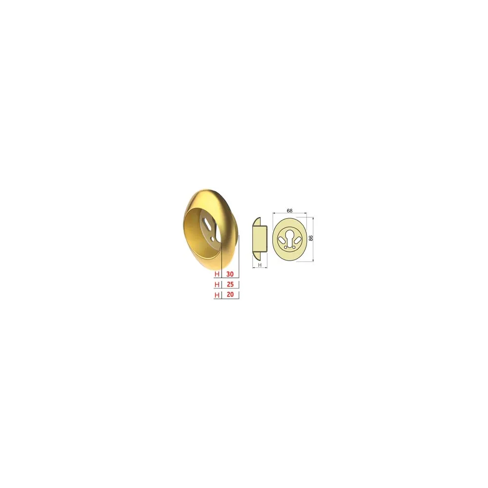 BOCCHETTA ANTISTRAPPO KT52 OTTONATO LUCIDO