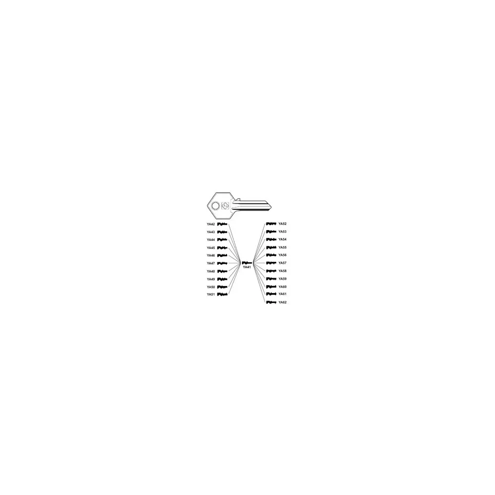 CHIAVI PER CILINDRI YALE 5 SPINE GRANDI YA41