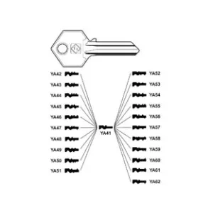 CHIAVI PER CILINDRI YALE 5 SPINE GRANDI YA41