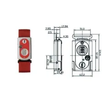 FASCIA PER VALIGE CON COMBINAZIONE E DISPOSITIVO "TSA" TL1