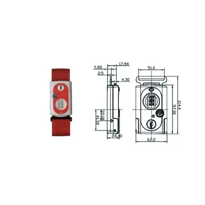 FASCIA PER VALIGE CON COMBINAZIONE E DISPOSITIVO "TSA" TL1