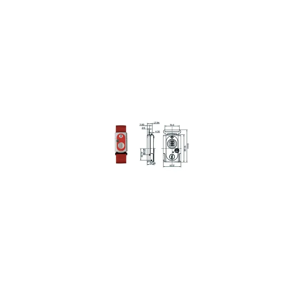 FASCIA PER VALIGE CON COMBINAZIONE E DISPOSITIVO "TSA" TL1