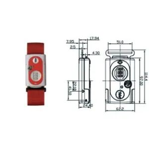 FASCIA PER VALIGE CON COMBINAZIONE E DISPOSITIVO "TSA" TL1