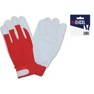 GUANTI DA LAVORO OVINO DORSO COTONE ROSSO